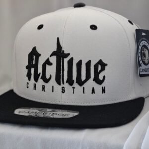 Active White & Black "Active Christian" Hat (Original Design)