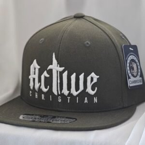 Black "Active Christian" hat (original design)