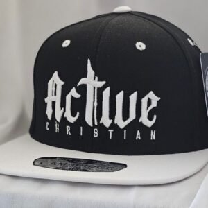 Black & White "Active Christian" hat (original design)