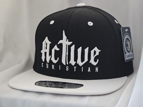 Black & White "Active Christian" hat (original design)