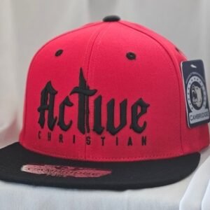 Red & Black "Active Christian" hat (original design)