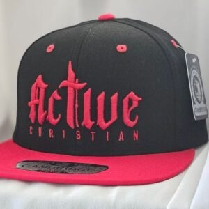 Black & Red "Active Christian" hat (original design)