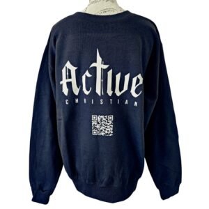 Active Christian (navy blue crew neck sweater)